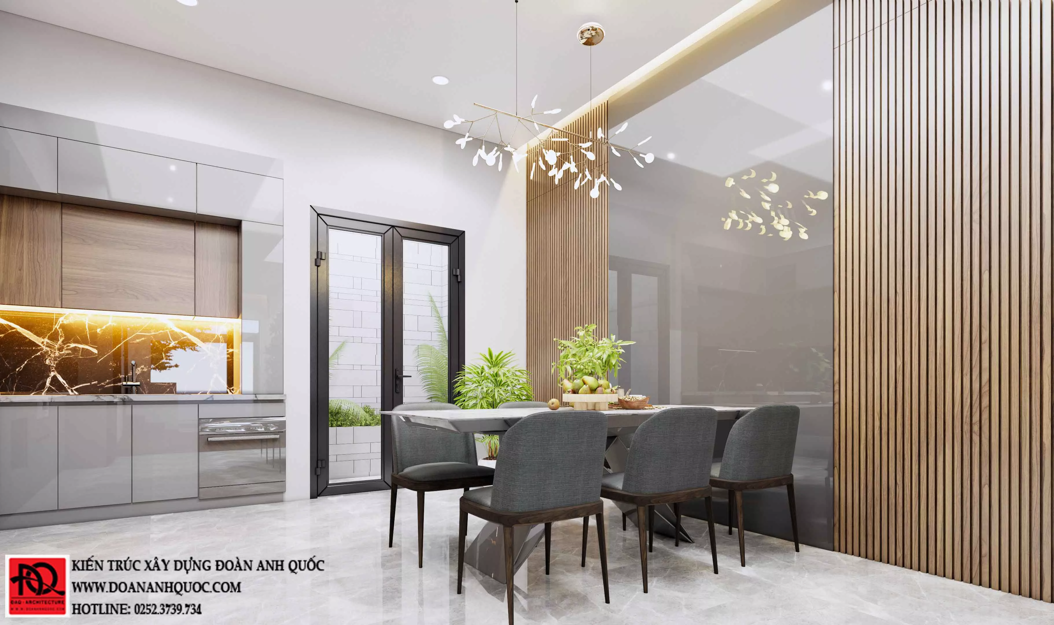 Thiết kế nội thất Phan Thiết mẫu nhà phố hiện đại 3 tầng 